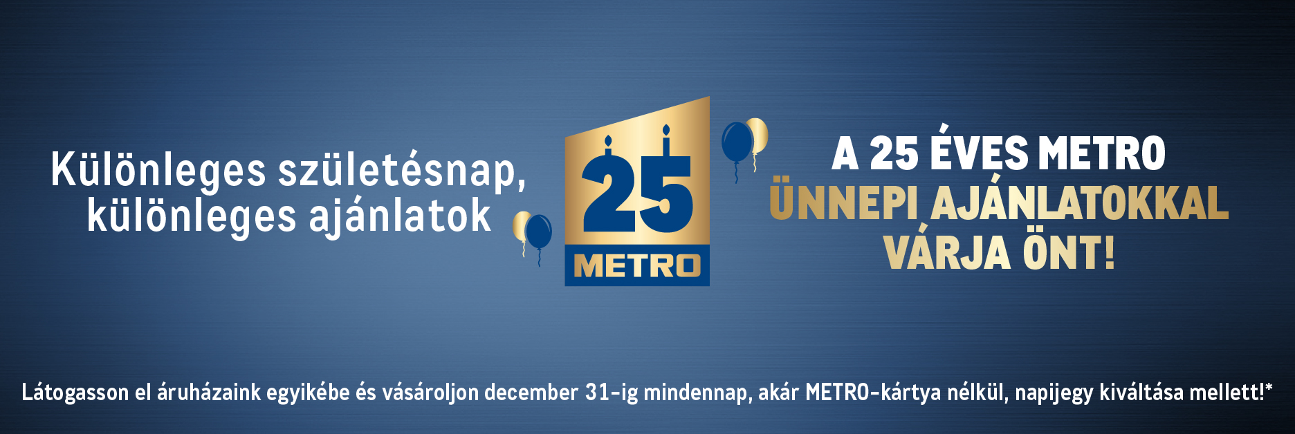 Különleges születésnap, különleges ajánlatokkal!