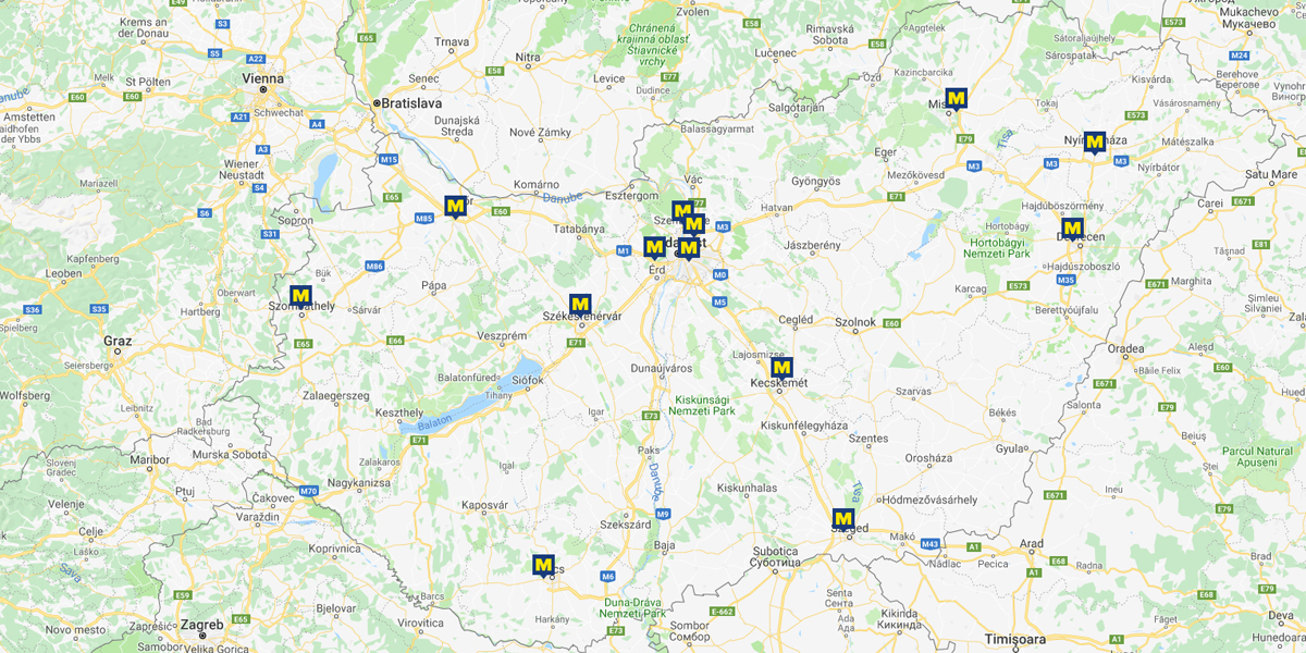 debrecen metro térkép Áruház kereső